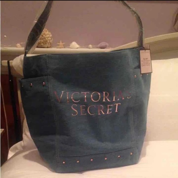 Victoria's Secret Handbags - NWT Victoria's Secret Denim Tote Shoulder Bag